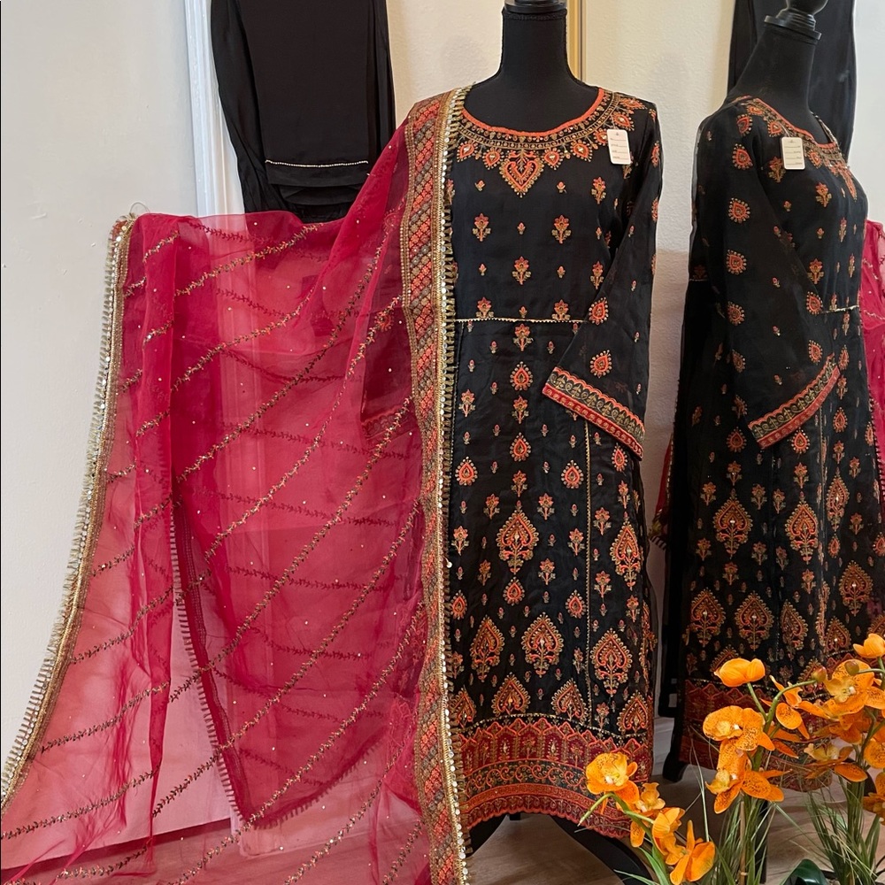 Bin Saeed Heavily Embroidered Party Wear